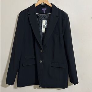 NWT Long Tall Sally Black Oversized Boyfriend Blazer size 18L Business Casual